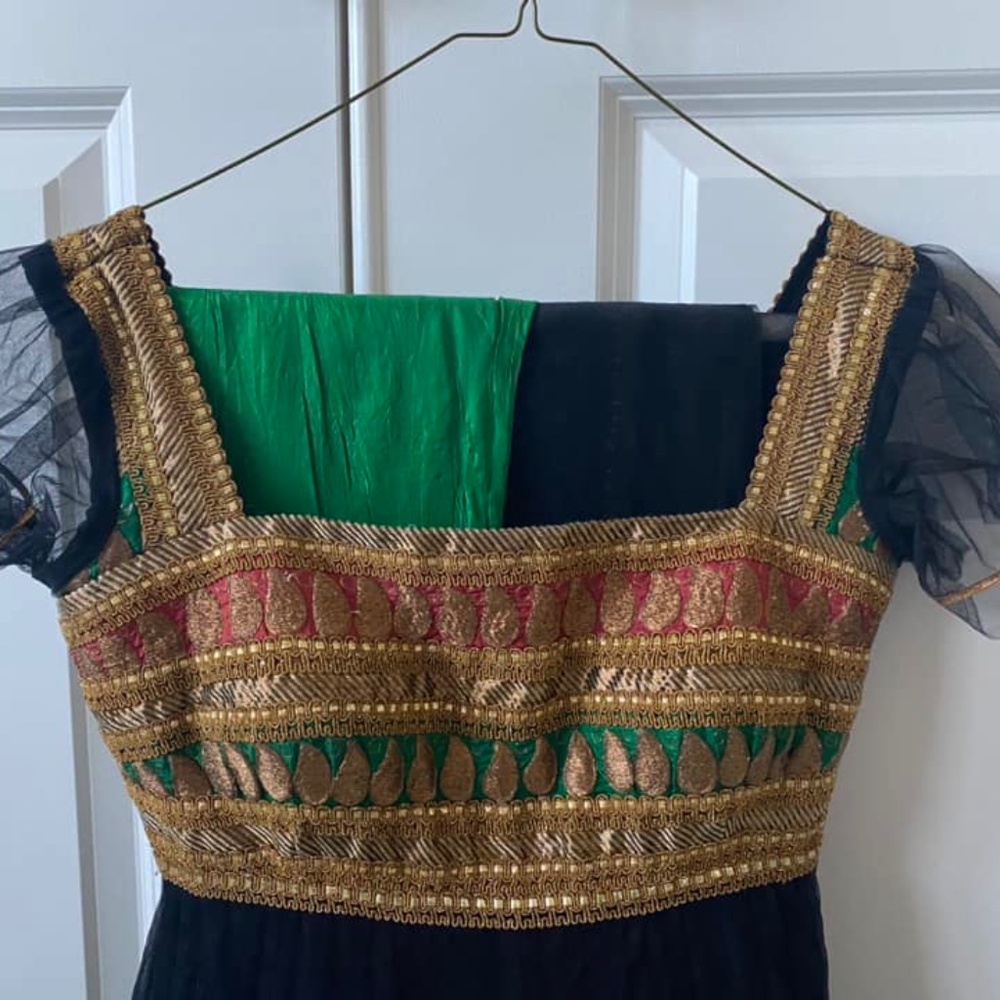 Seasons India Net Black Anarkali. Size XS/S .